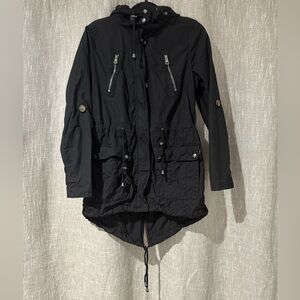 Levi’s Lightweight Cotton Hooded Anorak Jacket Black Small